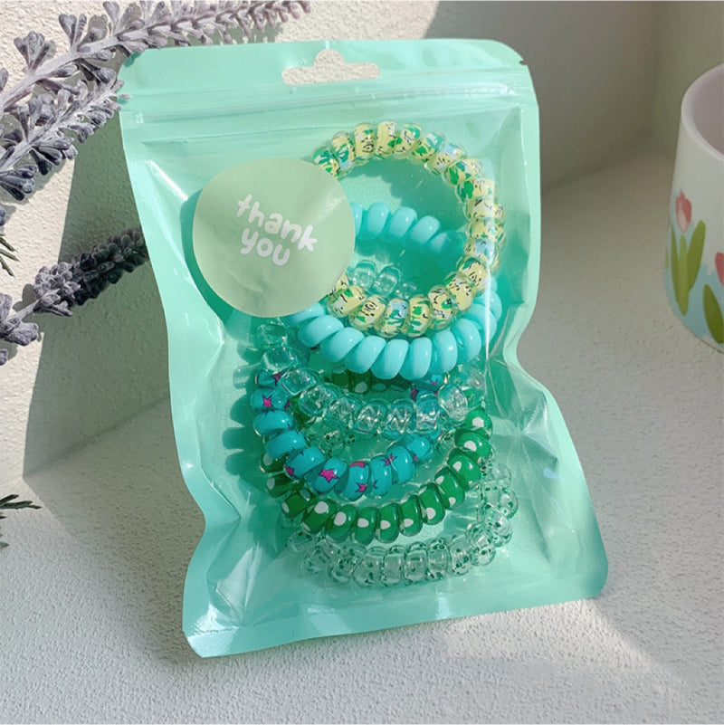 6-Piece Resin Telephone Line Hair Ropes