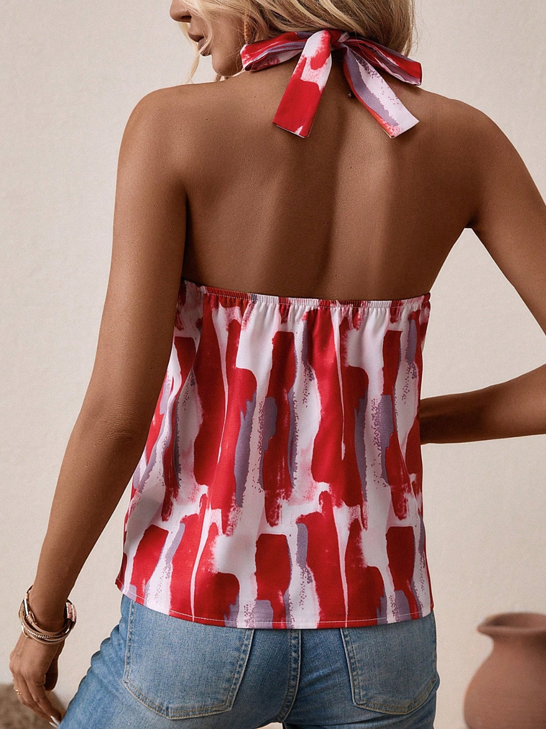 Printed Halter Neck Cami