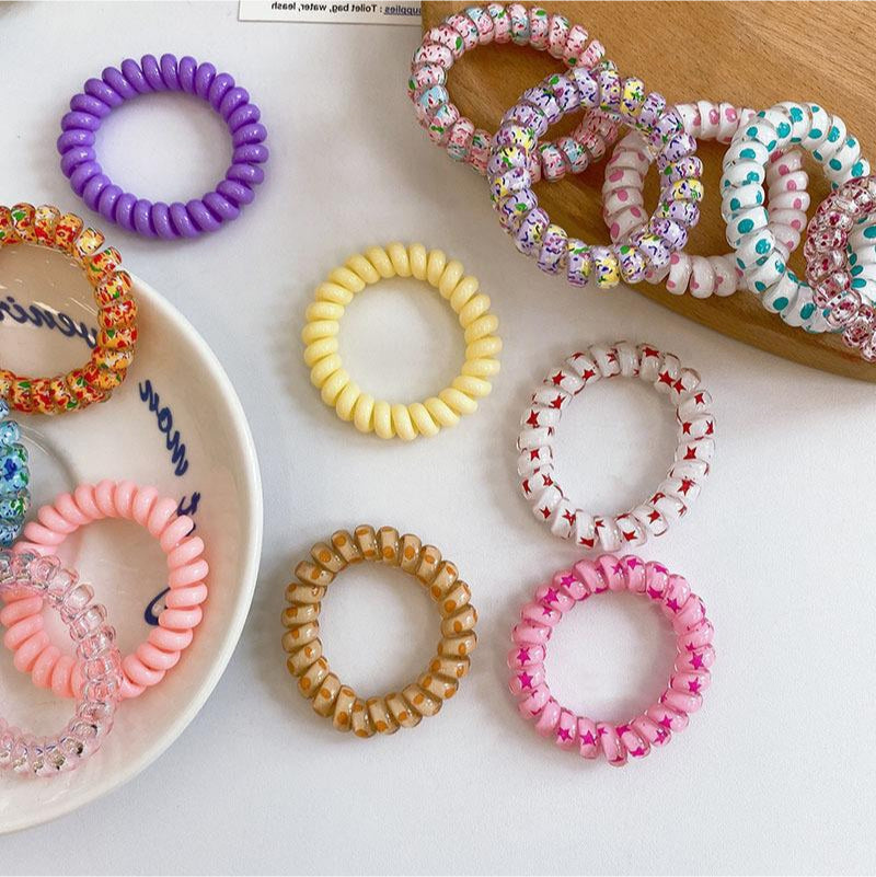 6-Piece Resin Telephone Line Hair Ropes